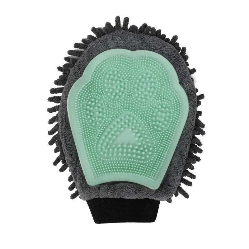 2-in-1 Pet Grooming & Bathing Glove – Deshedding Brush + Massage Mitt