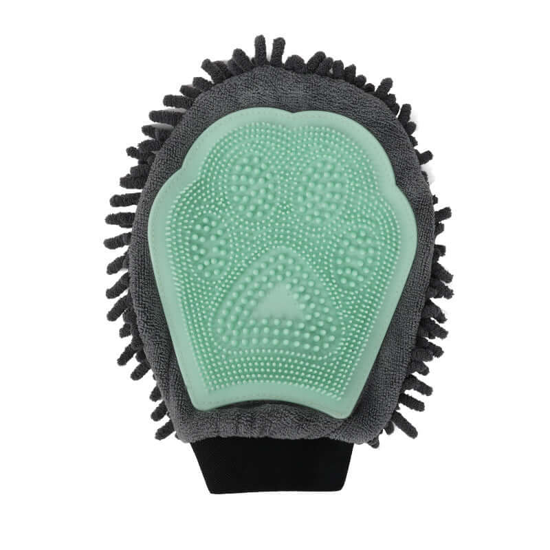 2-in-1 Pet Grooming & Bathing Glove – Deshedding Brush + Massage Mitt