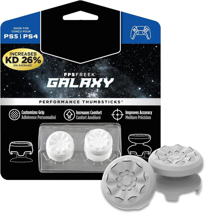 FPS Freek Galaxy White for Xbox One and Xbox Series X Controller | Performance Thumbsticks | 1 High-Rise, 1 Mid-Rise | White New Xbox Controller Grips