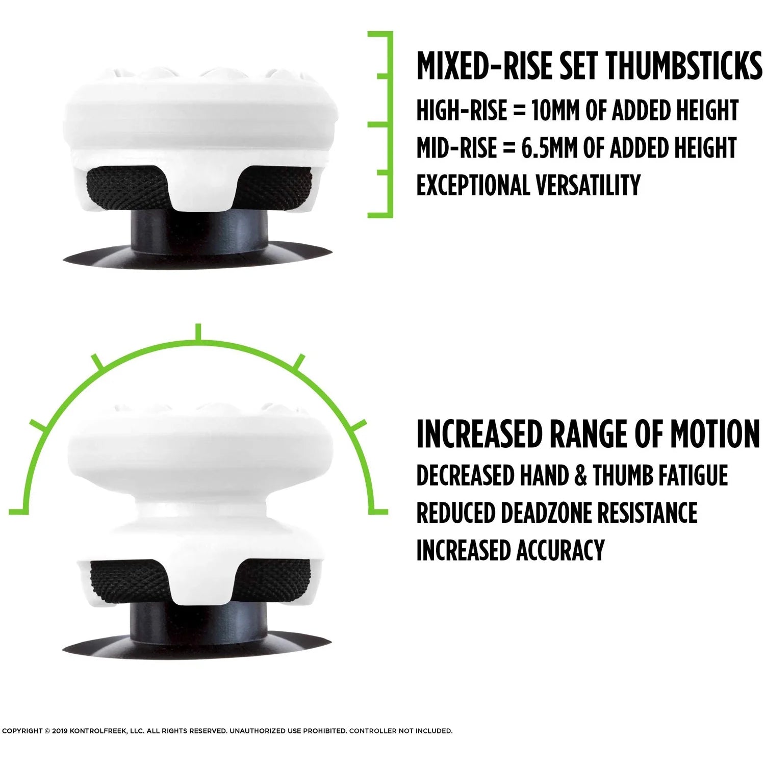 , Galaxy Thumbsticks, Playstation 4, White, 2807-PS4 W/W