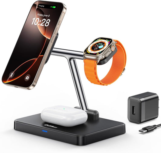 3 in 1 Foldable Wireless Charging Station for All IPhones