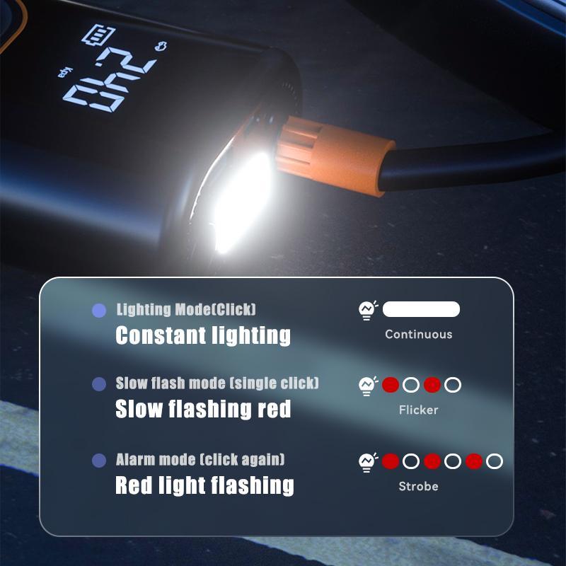 Portable Smart Tire Inflator Air Compressor – Digital Auto Pump w/ LED Light & Power Bank (Car, Bike, Ball)