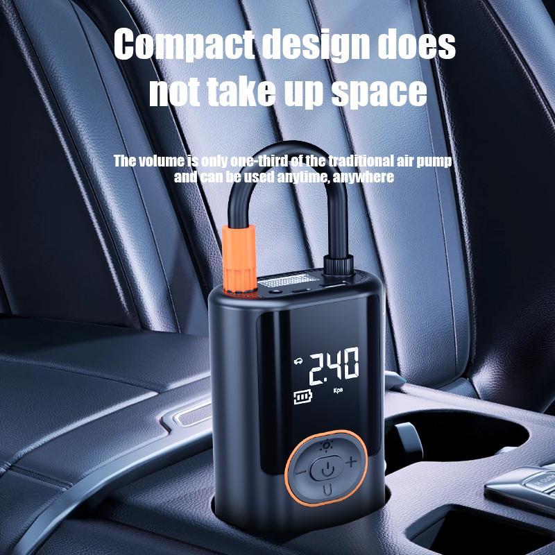 Portable Smart Tire Inflator Air Compressor – Digital Auto Pump w/ LED Light & Power Bank (Car, Bike, Ball)